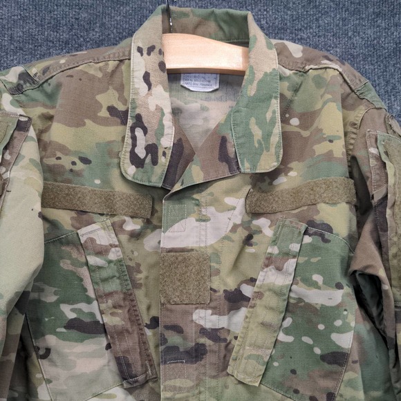 U.S. Military Mens Camo Army Uniform Coat Green Tan Size Small Pockets - Picture 6 of 13